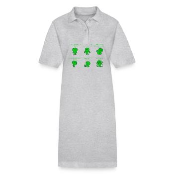 L’âge adulte : le jeu - Robe polo bio PAIGER Stanley/Stella Femme - gris chiné - Devant