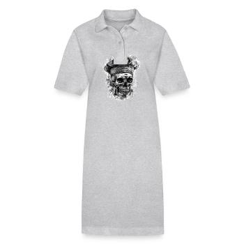 Chef Chef Crâne - Robe polo bio PAIGER Stanley/Stella Femme - gris chiné - Devant