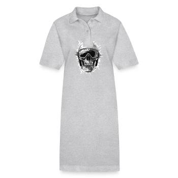 Ski Skull Lunettes de ski - Robe polo bio PAIGER Stanley/Stella Femme - gris chiné - Devant