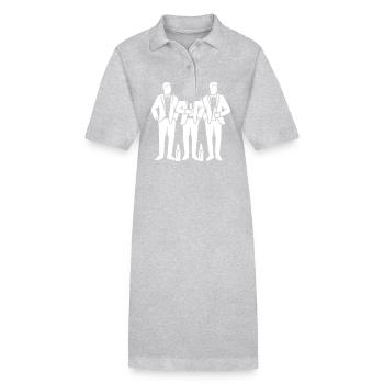 Enterrement de vie de garçon Crew Enterrement de vie de garçon - Robe polo bio PAIGER Stanley/Stella Femme - gris chiné - Devant