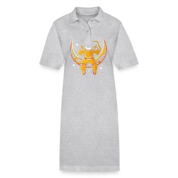 Univers du système solaire - Robe polo bio PAIGER Stanley/Stella Femme - gris chiné - Devant