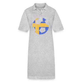 Schweden Schwedisch - Stanley/Stella Frauen Bio-Polokleid PAIGER - Grau meliert - Vorne