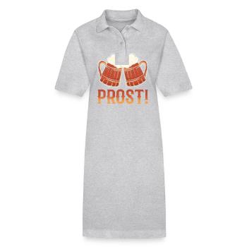 Brezel Prost - Stanley/Stella Frauen Bio-Polokleid PAIGER - Grau meliert - Vorne