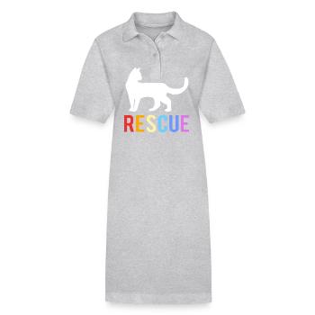 Sauvetage des animaux Droits des animaux Refuge pour animaux de sauvetage des animaux - Robe polo bio PAIGER Stanley/Stella Femme - gris chiné - Devant