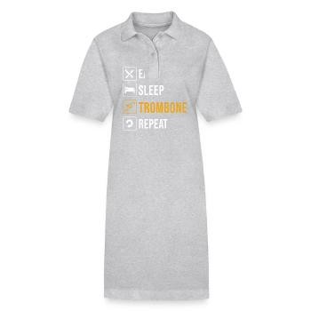Trombone - Robe polo bio PAIGER Stanley/Stella Femme - gris chiné - Devant