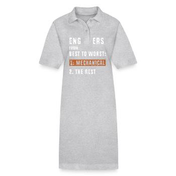 Maschinenbau Ingenieur - Stanley/Stella Frauen Bio-Polokleid PAIGER - Grau meliert - Vorne