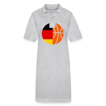Basketballspieler Deutsche Flagge Basketball - Stanley/Stella Frauen Bio-Polokleid PAIGER - Grau meliert - Vorne