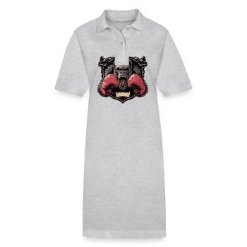 Gorilla Boxer MMA - Robe polo bio PAIGER Stanley/Stella Femme - gris chiné - Devant