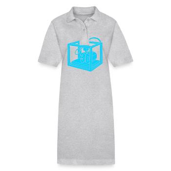 3D Druck Drucken Prototyp - Stanley/Stella Frauen Bio-Polokleid PAIGER - Grau meliert - Vorne