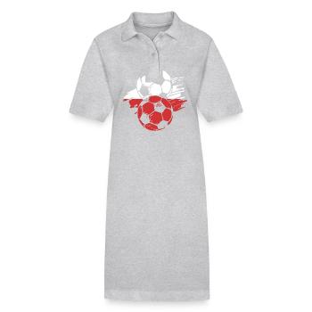 Pologne Polonais - Robe polo bio PAIGER Stanley/Stella Femme - gris chiné - Devant