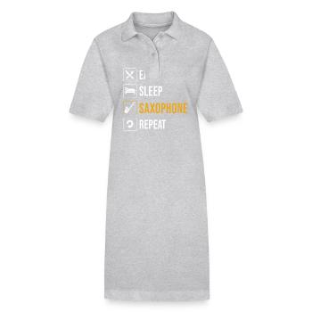 Saxophoniste saxophoniste - Robe polo bio PAIGER Stanley/Stella Femme - gris chiné - Devant