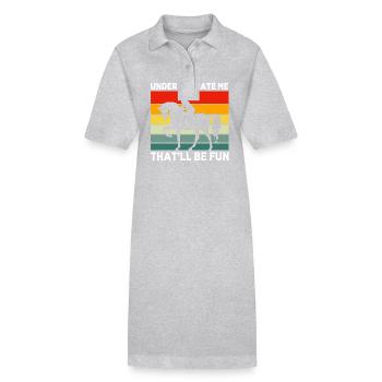 Dressage Dressage Cheval Dressage Cavalier - Robe polo bio PAIGER Stanley/Stella Femme - gris chiné - Devant