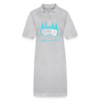 Snowboard Snowboard Vacances snowboard Snowboarders - Robe polo bio PAIGER Stanley/Stella Femme - gris chiné - Devant
