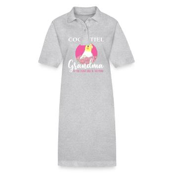 Nymphensittich Oma Besitzer Nymphensittich - Stanley/Stella Frauen Bio-Polokleid PAIGER - Grau meliert - Vorne