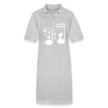 Akkordeon - Stanley/Stella Frauen Bio-Polokleid PAIGER - Grau meliert - Vorne