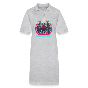 Papillon de nuit - Robe polo bio PAIGER Stanley/Stella Femme - gris chiné - Devant