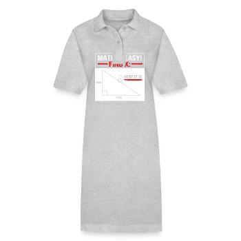 Mathematik - Stanley/Stella Frauen Bio-Polokleid PAIGER - Grau meliert - Vorne