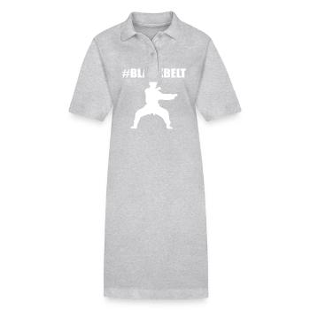 Karate Selbstverteidigung - Stanley/Stella Frauen Bio-Polokleid PAIGER - Grau meliert - Vorne