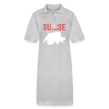 Suisse Suisse Suisse Allemande - Robe polo bio PAIGER Stanley/Stella Femme - gris chiné - Devant