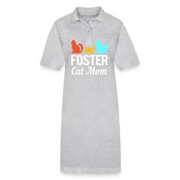 Sauvetage des animaux Droits des animaux Refuge pour animaux de sauvetage des animaux - Robe polo bio PAIGER Stanley/Stella Femme - gris chiné - Devant