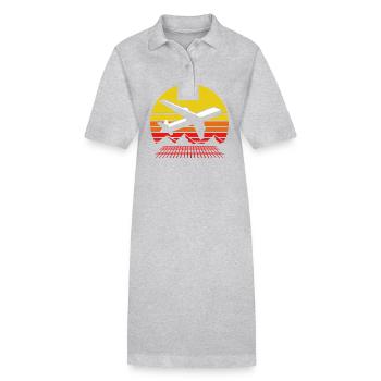 Pilote d’avion - Robe polo bio PAIGER Stanley/Stella Femme - gris chiné - Devant