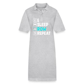 Ruderteam Rudern Ruder Ruderboot Ruderer - Stanley/Stella Frauen Bio-Polokleid PAIGER - Grau meliert - Vorne