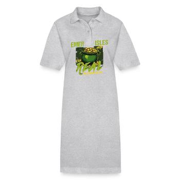 Les îles d’émeraude sont les vrais trésors de la vie St - Robe polo bio PAIGER Stanley/Stella Femme - gris chiné - Devant