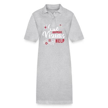 Verhaltenstherapie Therapie Verhalten - Stanley/Stella Frauen Bio-Polokleid PAIGER - Grau meliert - Vorne