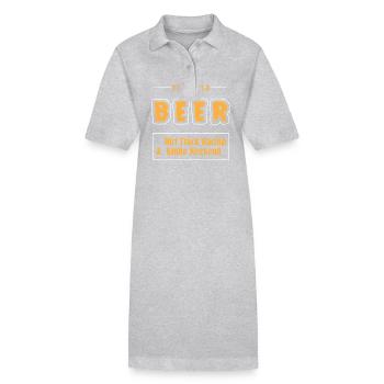 Dirt Track Racing - Stanley/Stella PAIGER Organic Women’s Polo Dress - heather grey - Front