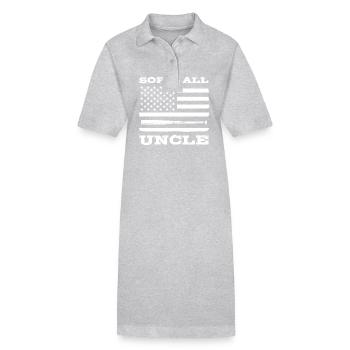 Softball Joueur de softball Oncle - Robe polo bio PAIGER Stanley/Stella Femme - gris chiné - Devant