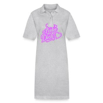 Je t’aime la Saint-Valentin - Robe polo bio PAIGER Stanley/Stella Femme - gris chiné - Devant