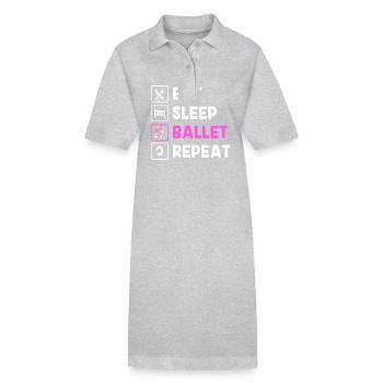 Danseuse de ballet - Robe polo bio PAIGER Stanley/Stella Femme - gris chiné - Devant