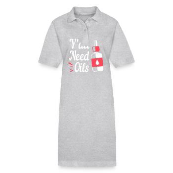 Essential oil - Stanley/Stella PAIGER Organic Women’s Polo Dress - heather grey - Front