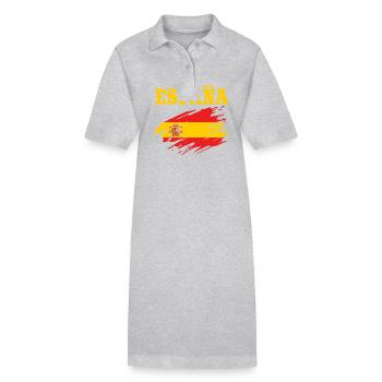 Spanien Spanisch - Stanley/Stella Frauen Bio-Polokleid PAIGER - Grau meliert - Vorne