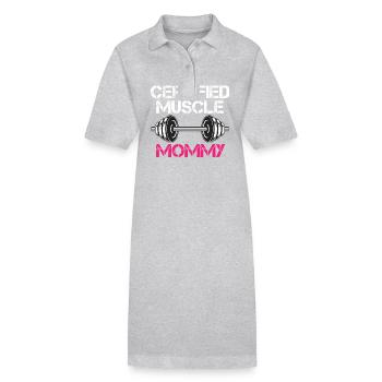 certifié Muscle Mommy Pump Cover - Robe polo bio PAIGER Stanley/Stella Femme - gris chiné - Devant
