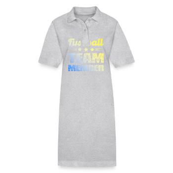 Équipe de football - Robe polo bio PAIGER Stanley/Stella Femme - gris chiné - Devant