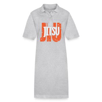 Jiu Jitsu Self Defense - Stanley/Stella PAIGER Organic Women’s Polo Dress - heather grey - Front