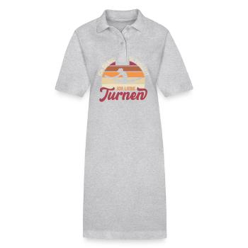 Turnen Mädchen Gymnastik Turnanzug Turnerin - Stanley/Stella Frauen Bio-Polokleid PAIGER - Grau meliert - Vorne