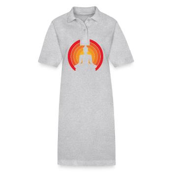 Thaï - Robe polo bio PAIGER Stanley/Stella Femme - gris chiné - Devant