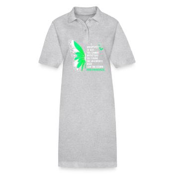 Pcos-Bewusstsein - Stanley/Stella Frauen Bio-Polokleid PAIGER - Grau meliert - Vorne