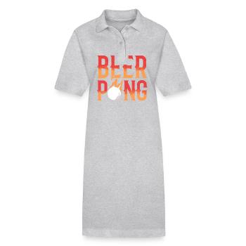 Beer Pong Beer Pong - Stanley/Stella PAIGER Organic Women’s Polo Dress - heather grey - Front