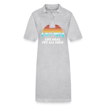 Dog Rescue Animal Rights Animal Rescue Animal Shelter - Stanley/Stella PAIGER Organic Women’s Polo Dress - heather grey - Front