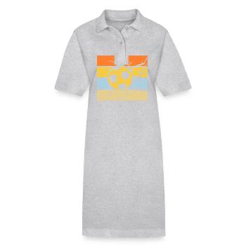 Fußballspieler Fußball - Stanley/Stella Frauen Bio-Polokleid PAIGER - Grau meliert - Vorne