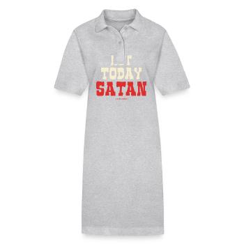 Pas aujourd’hui, Satan - Robe polo bio PAIGER Stanley/Stella Femme - gris chiné - Devant