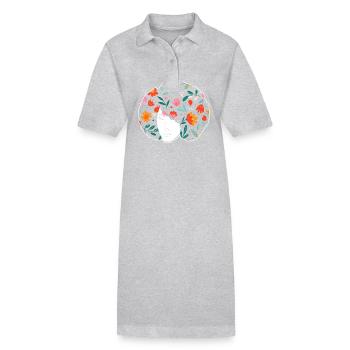 Afro Latina - Robe polo bio PAIGER Stanley/Stella Femme - gris chiné - Devant