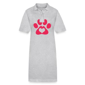 Sauvetage canin Droits des animaux Refuge pour animaux de sauvetage des animaux - Robe polo bio PAIGER Stanley/Stella Femme - gris chiné - Devant