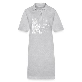 Facteur - Robe polo bio PAIGER Stanley/Stella Femme - gris chiné - Devant