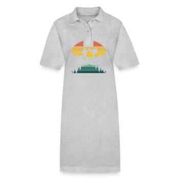Jiu Jitsu Selbstverteidigung - Stanley/Stella Frauen Bio-Polokleid PAIGER - Grau meliert - Vorne