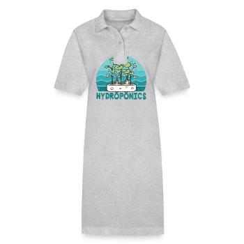 Culture hydroponique - Robe polo bio PAIGER Stanley/Stella Femme - gris chiné - Devant