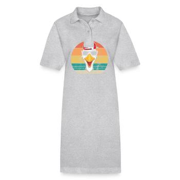 Gans - Stanley/Stella Frauen Bio-Polokleid PAIGER - Grau meliert - Vorne
